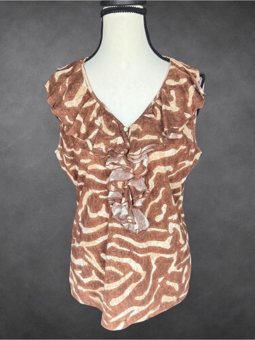 Lauren Jeans Co. Ralph Lauren Ruffle Top - Size Medium